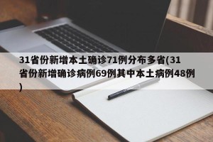 31省份新增本土确诊71例分布多省(31省份新增确诊病例69例其中本土病例48例)